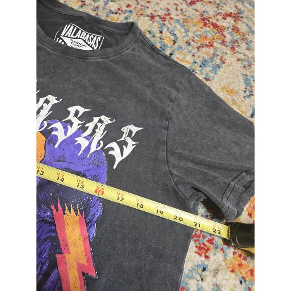 Valabasas Vintage Keep Smiling On The Inside Skull Graphic T-Shirt Medium Black - Picture 7 of 8